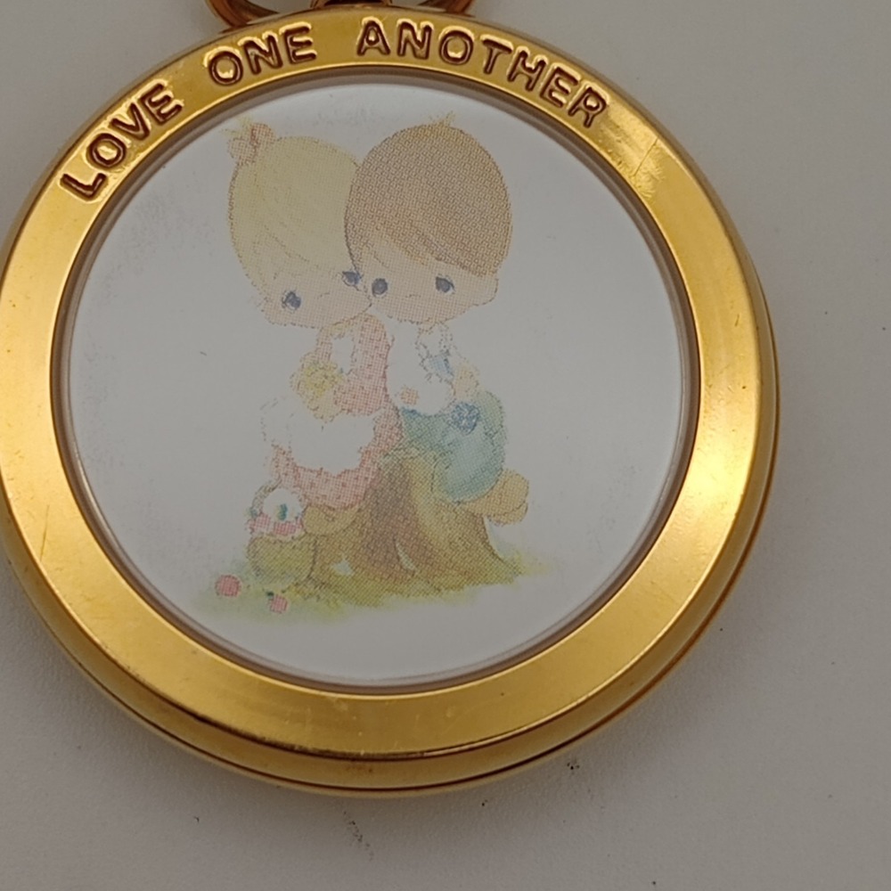 Precious Moments ValDawn Gold Tone Pocket Watch Quartz Roman Japan Movt New Batt - Picture 7 of 11